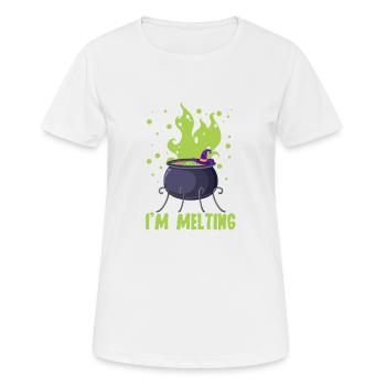 Ich schmelze lustig Halloween Hexe Grün Pool Lehre - Frauen T-Shirt atmungsaktiv - Weiß - Vorne - AI Model Female 172 dark (172cm)