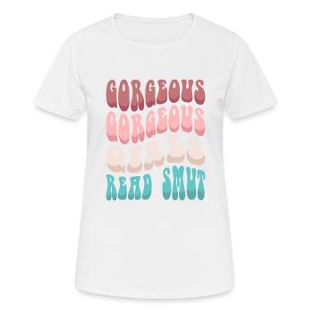 Wunderschöne Mädchen lesen Schmutz - Frauen T-Shirt atmungsaktiv - Weiß - Vorne - AI Model Female 172 dark (172cm)