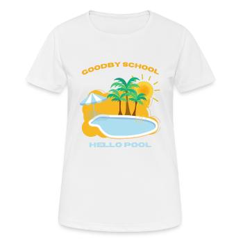 Goodby School Hello Pool - T-shirt respirant Femme - blanc - Devant - AI Model Female 172 dark (172cm)