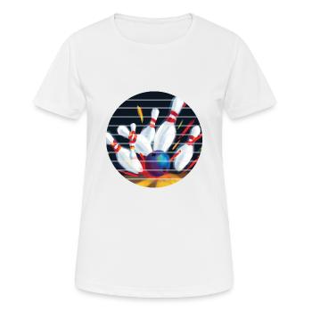 Bowler Skittles Club Bowling Skittles Bowling Club - T-shirt respirant Femme - blanc - Devant - AI Model Female 172 dark (172cm)