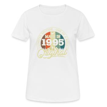 Geburtstagsgeschenk 1995 - Frauen T-Shirt atmungsaktiv - Weiß - Vorne - AI Model Female 172 dark (172cm)