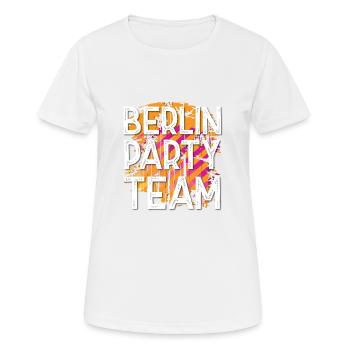 Berlin Party Team - Frauen T-Shirt atmungsaktiv - Weiß - Vorne - AI Model Female 172 dark (172cm)