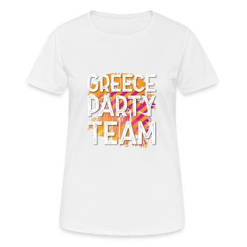 Greece Party Team - Women's Breathable T-Shirt - white - Front - AI Model Female 172 dark (172cm)