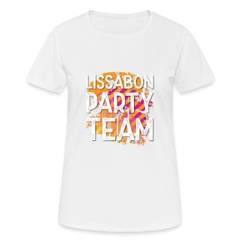 Équipe du parti de Lisbonne - T-shirt respirant Femme - blanc - Devant - AI Model Female 172 dark (172cm)
