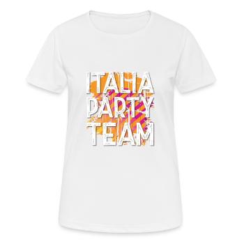 Équipe Italia Party - T-shirt respirant Femme - blanc - Devant - AI Model Female 172 dark (172cm)