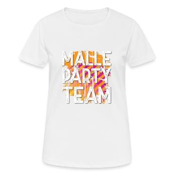 Malle Party Team - Women's Breathable T-Shirt - white - Front - AI Model Female 172 dark (172cm)