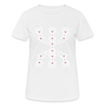 MOTIFS DES TAPIS KABYLE AMAZIGH - T-shirt respirant Femme - blanc - Devant - AI Model Female 172 dark (172cm)