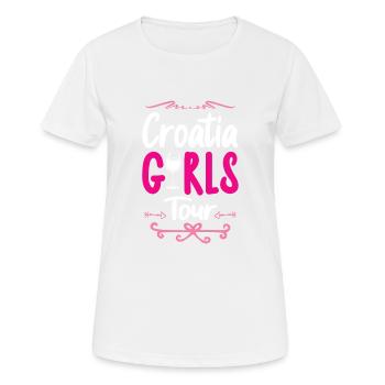 Tournée des filles en Croatie - T-shirt respirant Femme - blanc - Devant - AI Model Female 172 dark (172cm)
