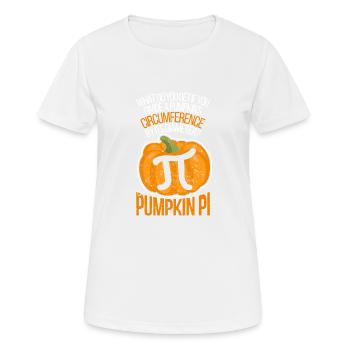 Kürbiskuchen Mathe Lustig Halloween Party Thanks - Frauen T-Shirt atmungsaktiv - Weiß - Vorne - AI Model Female 172 dark (172cm)