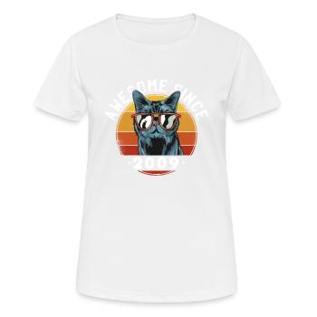 Génial depuis 2009, 14 ans, 14e anniversaire - T-shirt respirant Femme - blanc - Devant - AI Model Female 172 dark (172cm)
