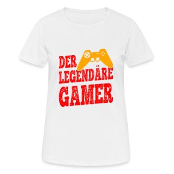 Le joueur légendaire - T-shirt respirant Femme - blanc - Devant - AI Model Female 172 dark (172cm)