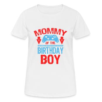 Mommy Of the Birthday Boy Gaming Family - Women's Breathable T-Shirt - white - Front - AI Model Female 172 dark (172cm)