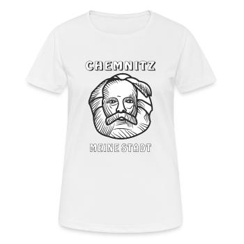 CHEMNITZ MA VILLE - T-shirt respirant Femme - blanc - Devant - AI Model Female 172 dark (172cm)