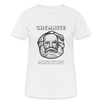 CHEMNITZ MA VILLE - T-shirt respirant Femme - blanc - Devant - AI Model Female 172 dark (172cm)
