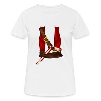 Pirate Halloween Carnaval Fête Déguisée - T-shirt respirant Femme - blanc - Devant - AI Model Female 172 dark (172cm)