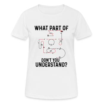 Verstehst Du Nicht Kunstflug Aresti Figuren - Frauen T-Shirt atmungsaktiv - Weiß - Vorne - AI Model Female 172 dark (172cm)
