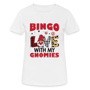 Bingo Liebe Mit Meinen Gnomies Buffalo Plaid Bingo - Frauen T-Shirt atmungsaktiv - Weiß - Vorne - AI Model Female 172 dark (172cm)