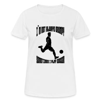Fußballmannschaft Fußballdesign Fußballspieler - Frauen T-Shirt atmungsaktiv - Weiß - Vorne - AI Model Female 172 dark (172cm)
