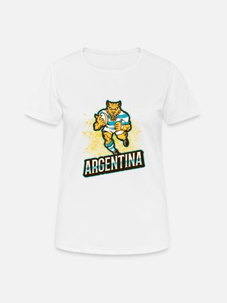 Rugby Argentina Logo Animale Potente Regalo Fan - Maglietta da donna traspirante - bianco