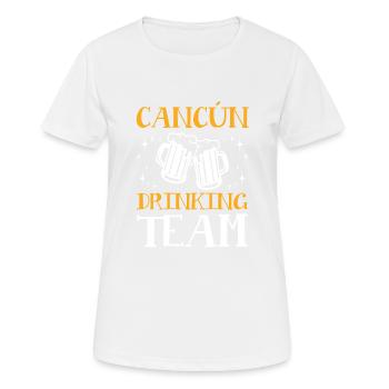 Équipe de boissons de Cancun - T-shirt respirant Femme - blanc - Devant - AI Model Female 172 dark (172cm)