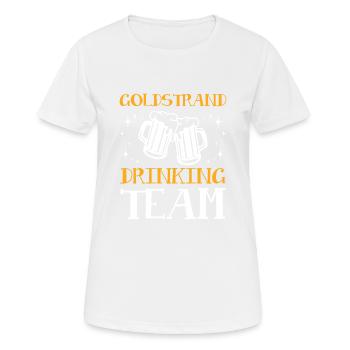 L’équipe de consommation de Golden Sands - T-shirt respirant Femme - blanc - Devant - AI Model Female 172 dark (172cm)
