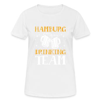 Hamburg Drinking Team - Frauen T-Shirt atmungsaktiv - Weiß - Vorne - AI Model Female 172 dark (172cm)