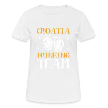 Croatie Équipe de buveurs - T-shirt respirant Femme - blanc - Devant - AI Model Female 172 dark (172cm)
