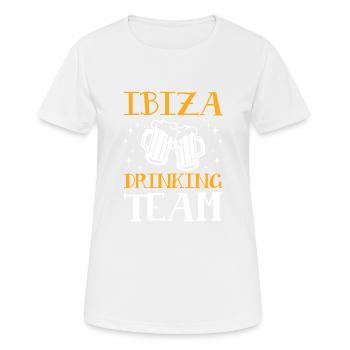 Ibiza Drinking Team - Women's Breathable T-Shirt - white - Front - AI Model Female 172 dark (172cm)
