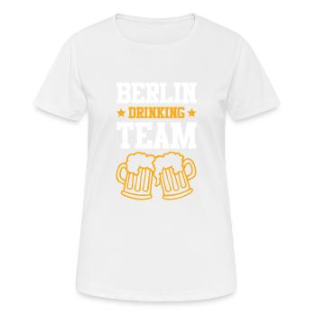 Berlin Drinking Team - Women's Breathable T-Shirt - white - Front - AI Model Female 172 dark (172cm)