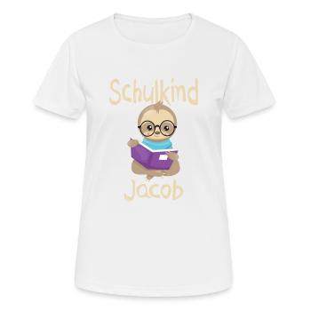 Schulkind Jacob Faultier - Frauen T-Shirt atmungsaktiv - Weiß - Vorne - AI Model Female 172 dark (172cm)