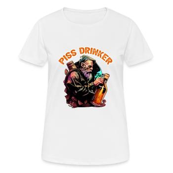 Piss Drinker 35 - Frauen T-Shirt atmungsaktiv - Weiß - Vorne - AI Model Female 172 dark (172cm)