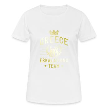 Greece Eskalation - Frauen T-Shirt atmungsaktiv - Weiß - Vorne - AI Model Female 172 dark (172cm)