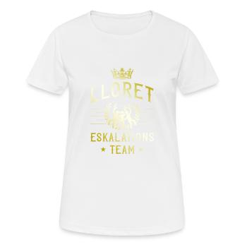 Lloret De Mar Eskalation - Frauen T-Shirt atmungsaktiv - Weiß - Vorne - AI Model Female 172 dark (172cm)