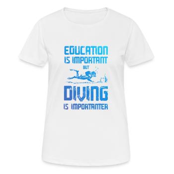 ausbildung tauchen - Frauen T-Shirt atmungsaktiv - Weiß - Vorne - AI Model Female 172 dark (172cm)