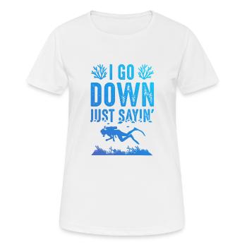 Diving funny saying - Women's Breathable T-Shirt - white - Front - AI Model Female 172 dark (172cm)