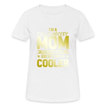 Feldhockey Mom - Frauen T-Shirt atmungsaktiv - Weiß - Vorne - AI Model Female 172 dark (172cm)