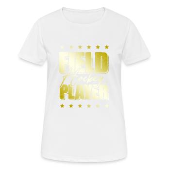 Field hockey players - Women's Breathable T-Shirt - white - Front - AI Model Female 172 dark (172cm)