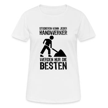 Handwerker - Frauen T-Shirt atmungsaktiv - Weiß - Vorne - AI Model Female 172 dark (172cm)