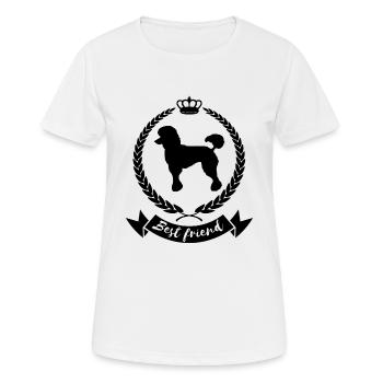 Meilleur ami - chien, caniche - T-shirt respirant Femme - blanc - Devant - AI Model Female 172 dark (172cm)