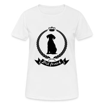 Meilleur ami - chien - T-shirt respirant Femme - blanc - Devant - AI Model Female 172 dark (172cm)