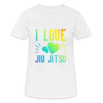 J’adore le Jiu Jitsu - T-shirt respirant Femme - blanc - Devant - AI Model Female 172 dark (172cm)