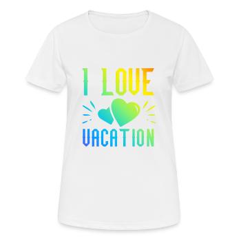 I love holidays - Women's Breathable T-Shirt - white - Front - AI Model Female 172 dark (172cm)