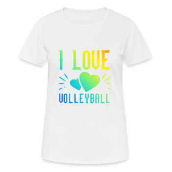 I love volleyball - Women's Breathable T-Shirt - white - Front - AI Model Female 172 dark (172cm)