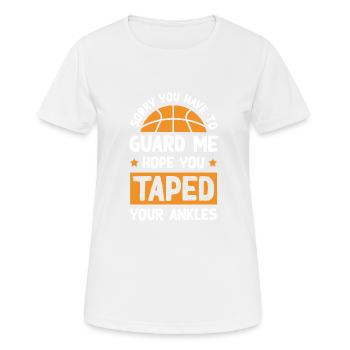 Basketball Sport - Women's Breathable T-Shirt - white - Front - AI Model Female 172 dark (172cm)