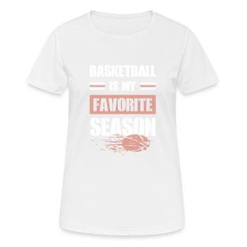 basketball favorite season - Frauen T-Shirt atmungsaktiv - Weiß - Vorne - AI Model Female 172 dark (172cm)