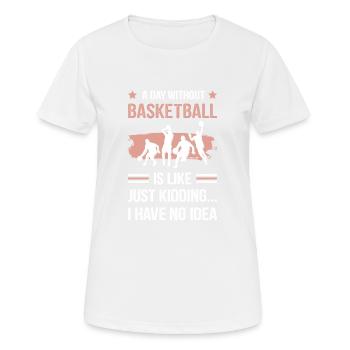 Basketball drôle de dicton - T-shirt respirant Femme - blanc - Devant - AI Model Female 172 dark (172cm)