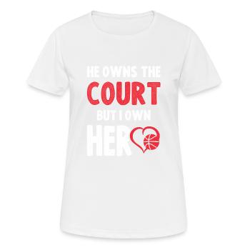Basketball Sport - Women's Breathable T-Shirt - white - Front - AI Model Female 172 dark (172cm)