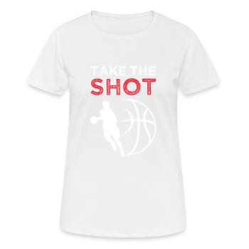Basketball Sport - Women's Breathable T-Shirt - white - Front - AI Model Female 172 dark (172cm)