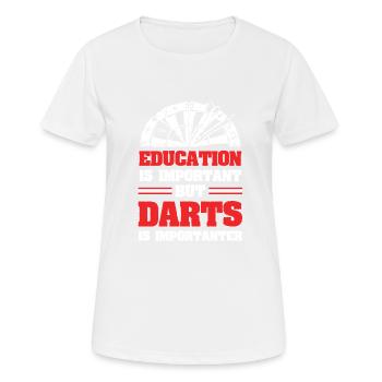 Education Darts - Women's Breathable T-Shirt - white - Front - AI Model Female 172 dark (172cm)