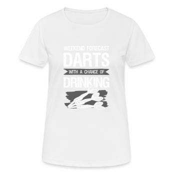 Drinking darts - Women's Breathable T-Shirt - white - Front - AI Model Female 172 dark (172cm)